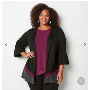 Avenue BELL SLEEVE COLORBLOCK JACKET 22/24